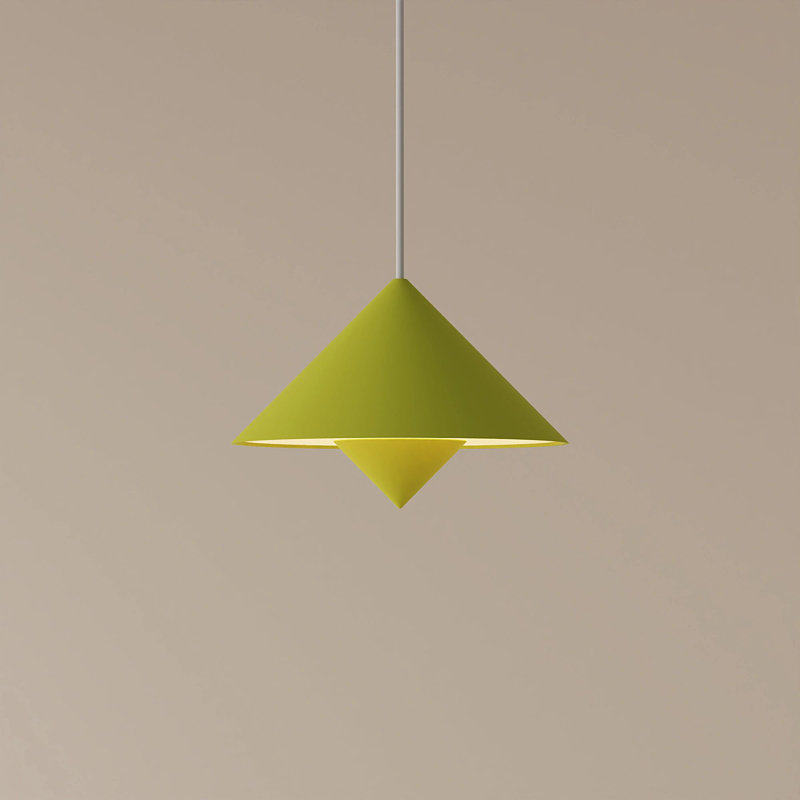 Jai Pendant Light, White, Walnut, 11'' H x 9.84'' W x 9.84'' D