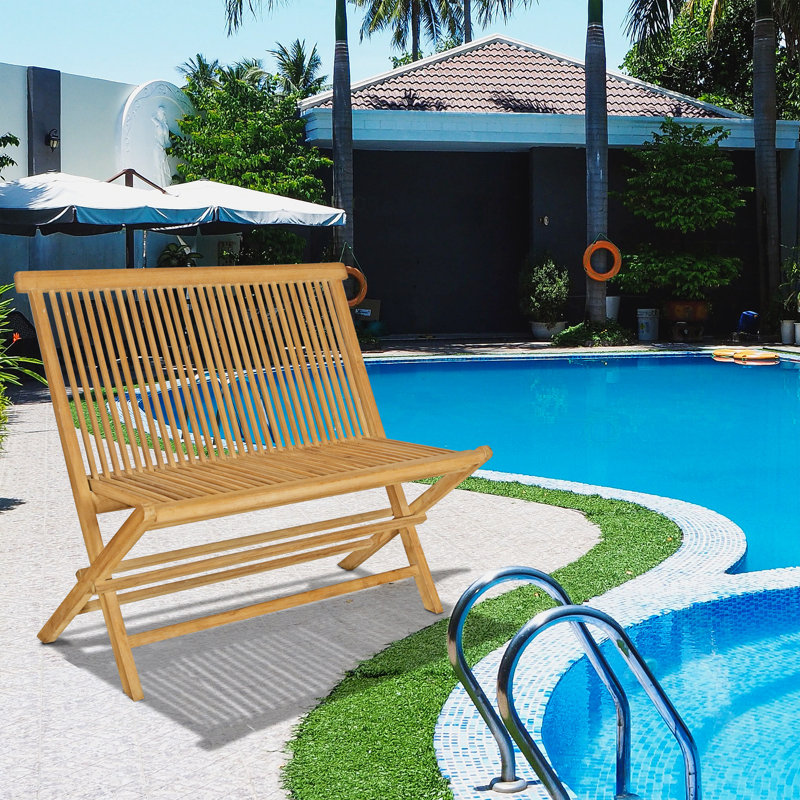 Caswell Teak Wood Patio & Garden Bench