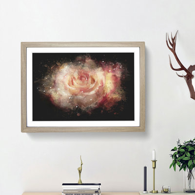 Pink Tipped Roses - Picture Frame Graphic Art Print