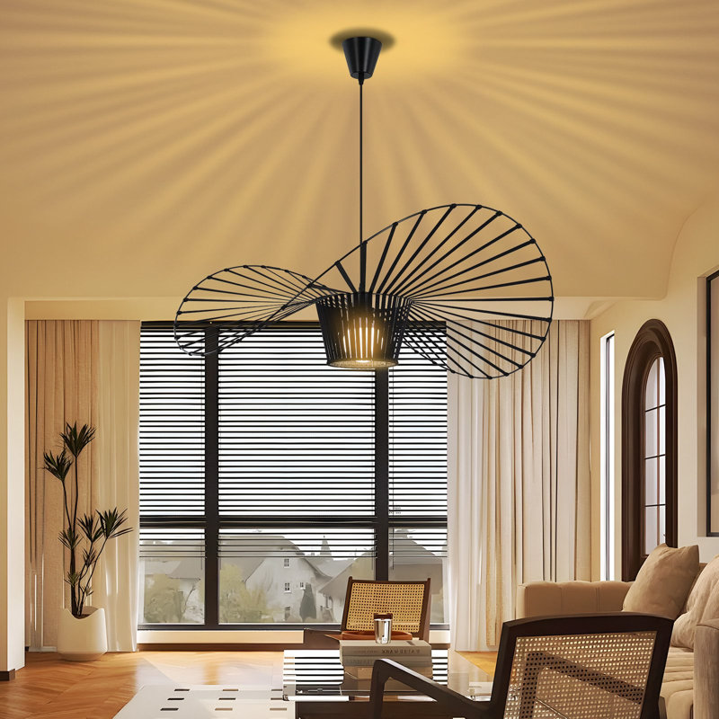 Ivy Bronx 1-Light Unique/Statement Geometric Pendant, 25cm x 80cm x 80cm