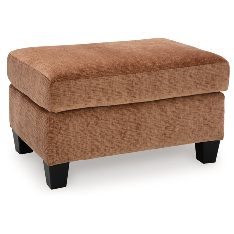 Finnlaidh Upholstered Ottoman, Brown 100% Polyester