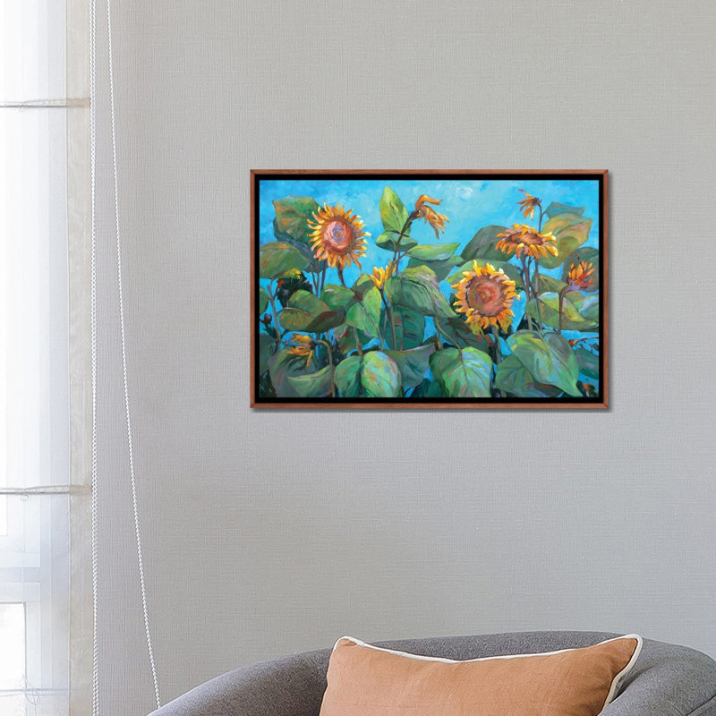 Sunflowers II 1 Piece Wall Art on Canvas, 45.72 cm H x 66.04 cm W x 4.445 cm D, Classic Wood