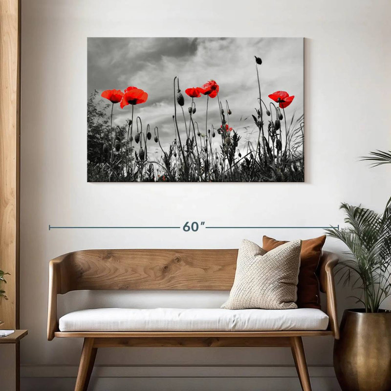 Coquelicots Harnek, H 30 po x l 45 po