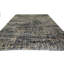 Tapis unique en viscose / coton noué à la main gris ardoise / gris 9 pi 9 po x 13 pi 10 po