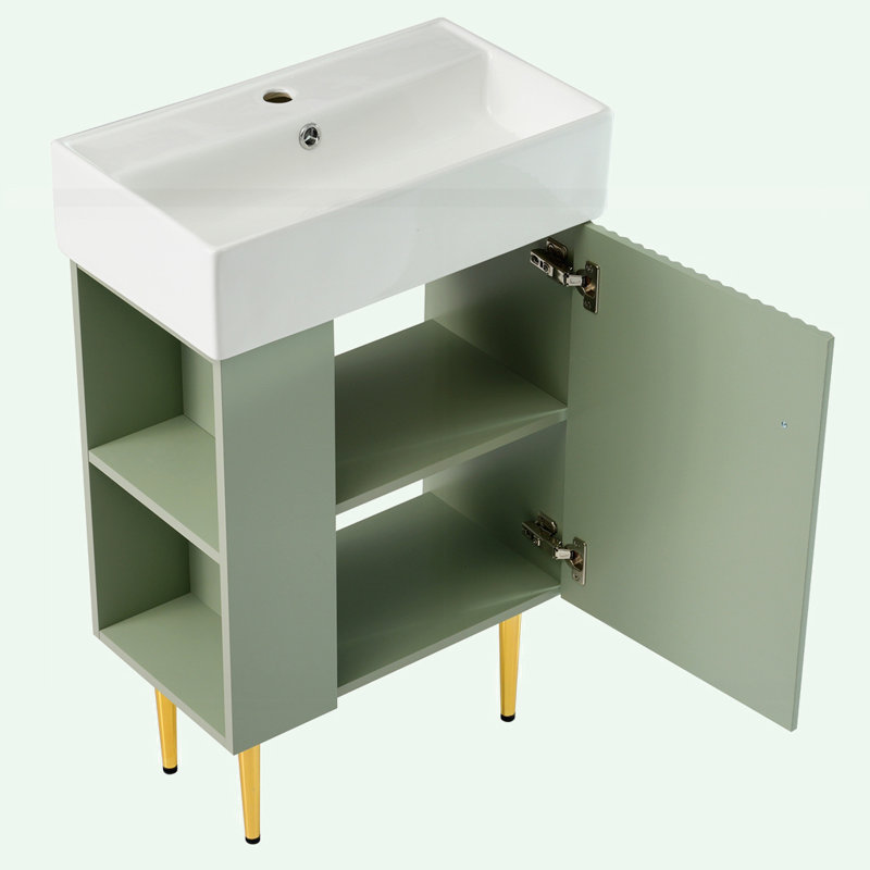 Bathroom vanity with Left side storage