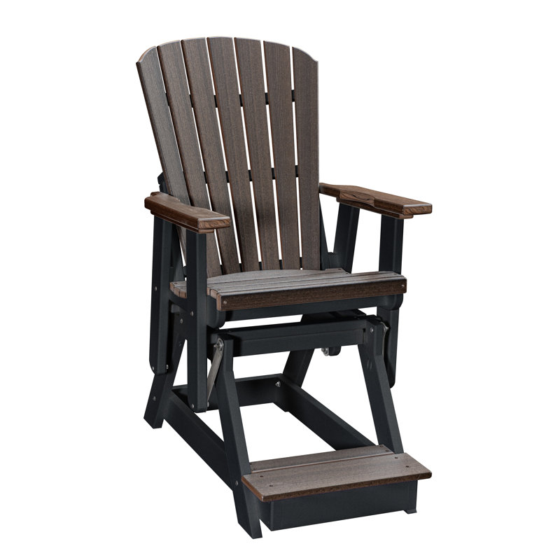 Fauteuil oscillant sur une base, Brun / noir