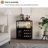 Wine Bar Rack Cabinet with Light, Adjustable Shelves Coffee Bar Cabinet