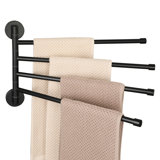 Swivel Towel Rack,Folding 4 Arms Hand Towel Bars Towel Hanger For Bathroom,