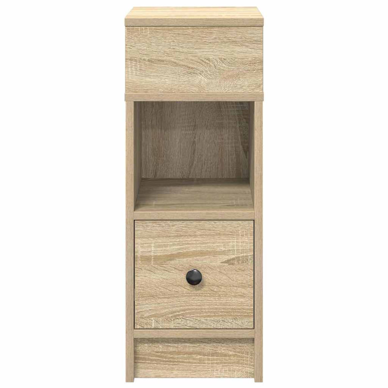 Rozario 25cm W Manufactured Wood Bedside Table, Sonoma Oak, 1