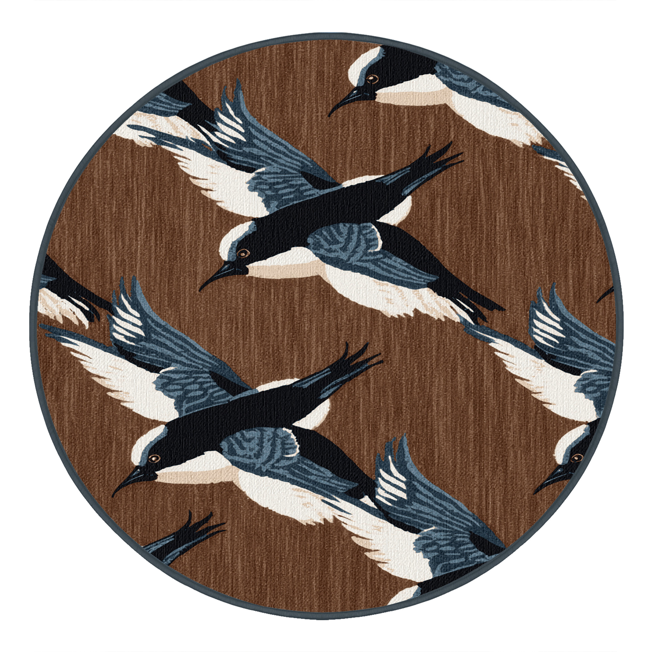 Foundry Select Washable House Martin Birds Area Rug | Wayfair