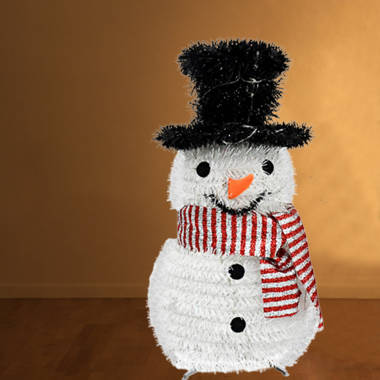 Snowman Décor with Hat & Scarf Set, 12.25 & 15.25