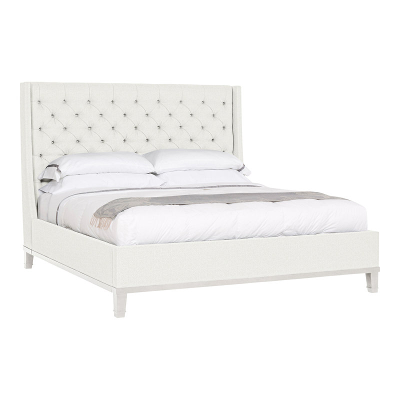 Michael Weiss Solid Wood Wingback Bed, Kempsey Sheepskin, Casa Blanca