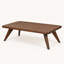 Table basse rectangulaire Petra en noyer massif - Table basse artisanale de style moderne du milieu du siècle, disponible en plusieurs dimensions.-987366267