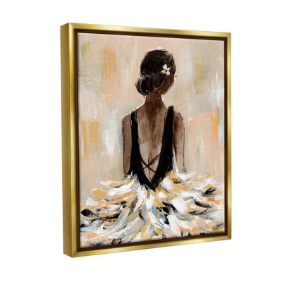 «Ballerina In Abstract Gown» par Annie Warren sur toile