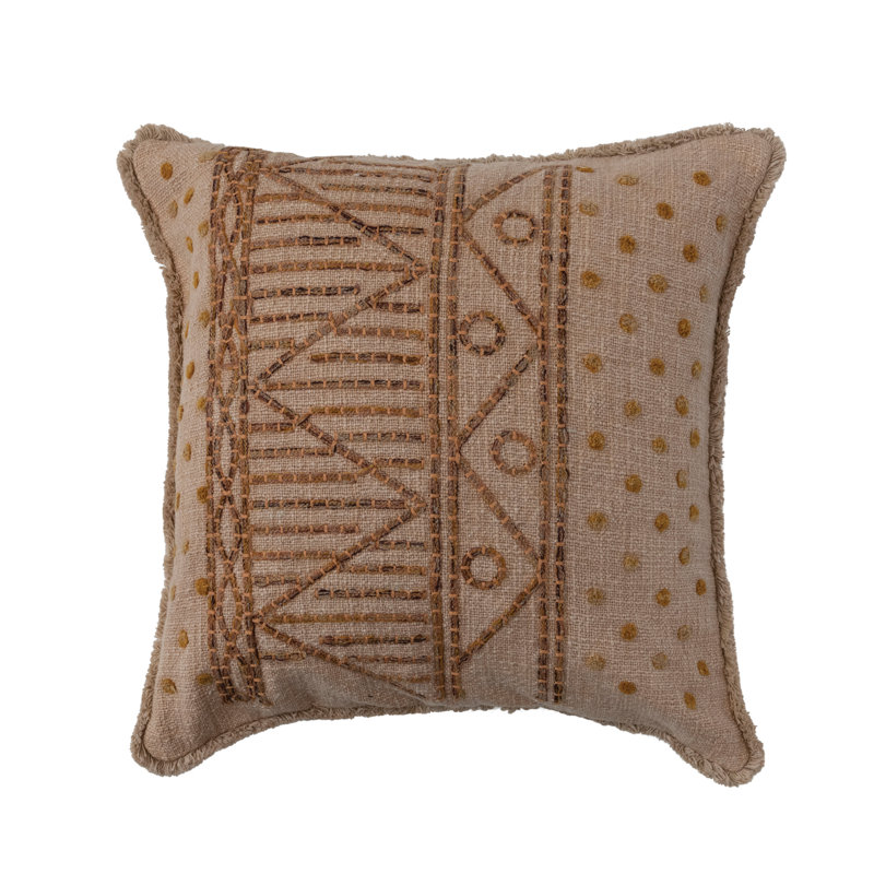 Fringe Cotton Pillow Cover