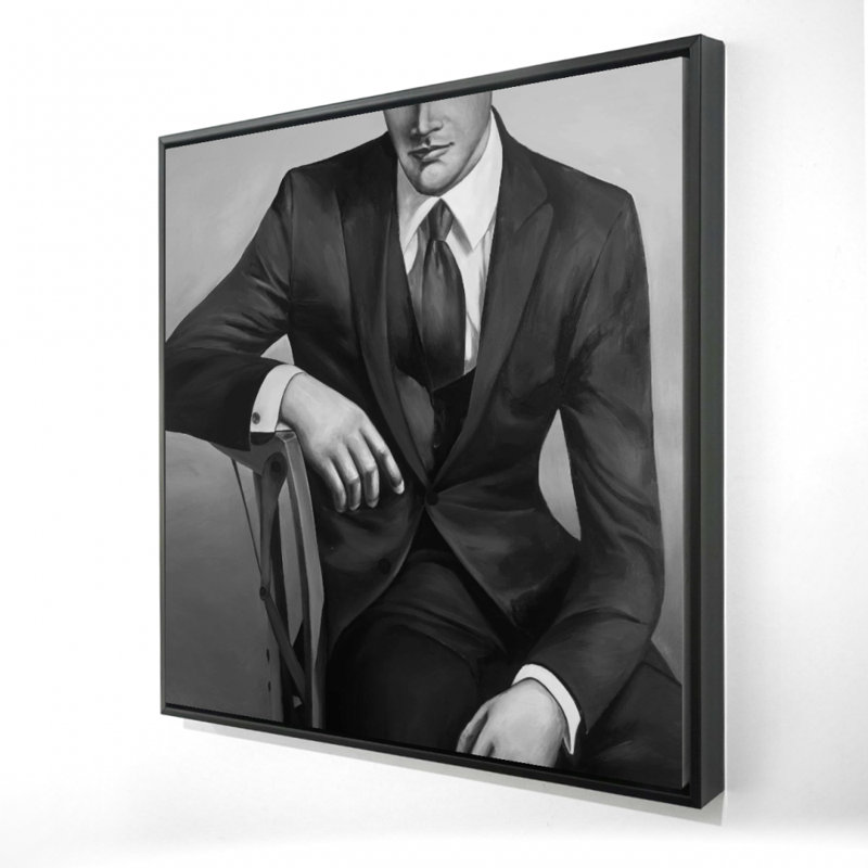 Homme d'affaires - toile de bureau encadrée pour homme