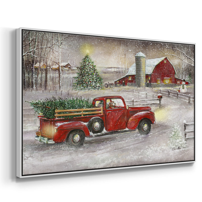 Faire des souvenirs de Noël, Toile avec cadre blanc, H 17 po x l 25 po x P 2 po