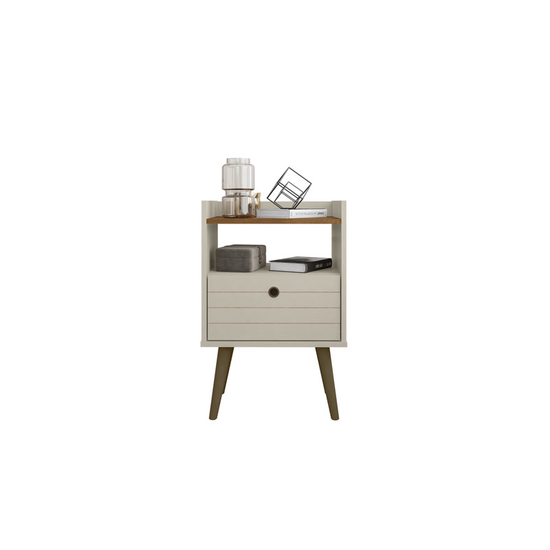 Helaina 17.71'' W Nightstand, Off White
