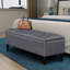 Banc de rangement rembourré avec pieds en bois massif Balcom-1873966645-1873684130