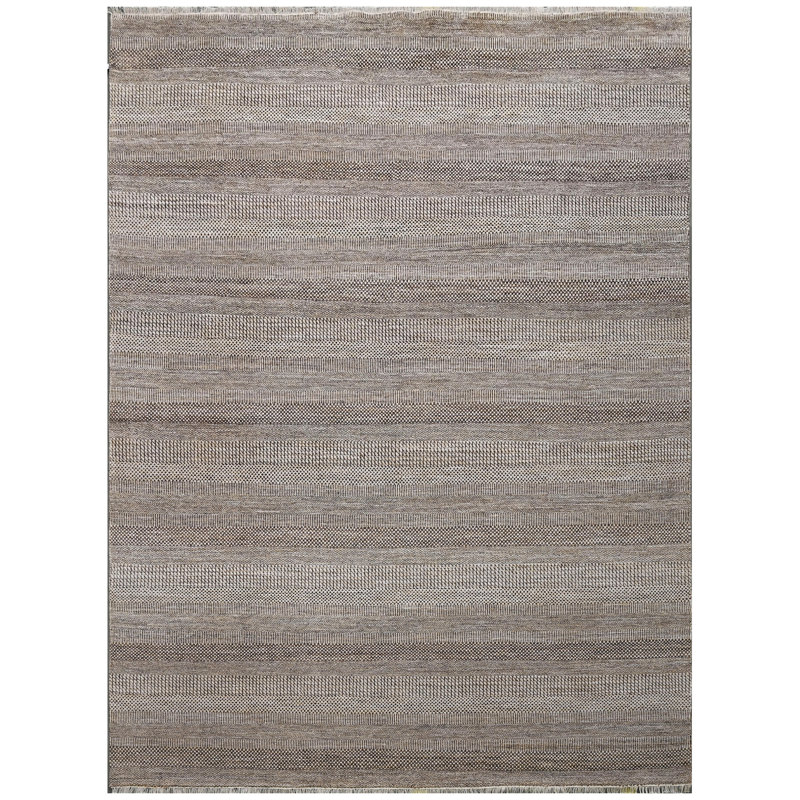 Tapis ivoire et brun noué à la main de haute qualité