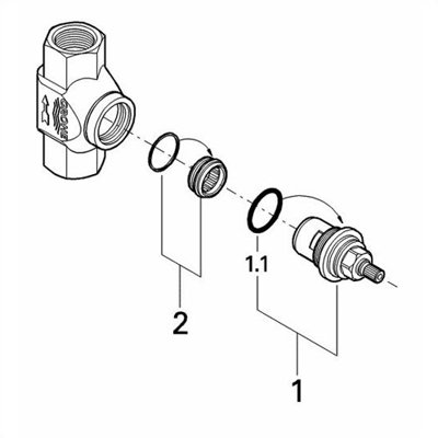 Non Rapido Volume Control Rough-In Valve