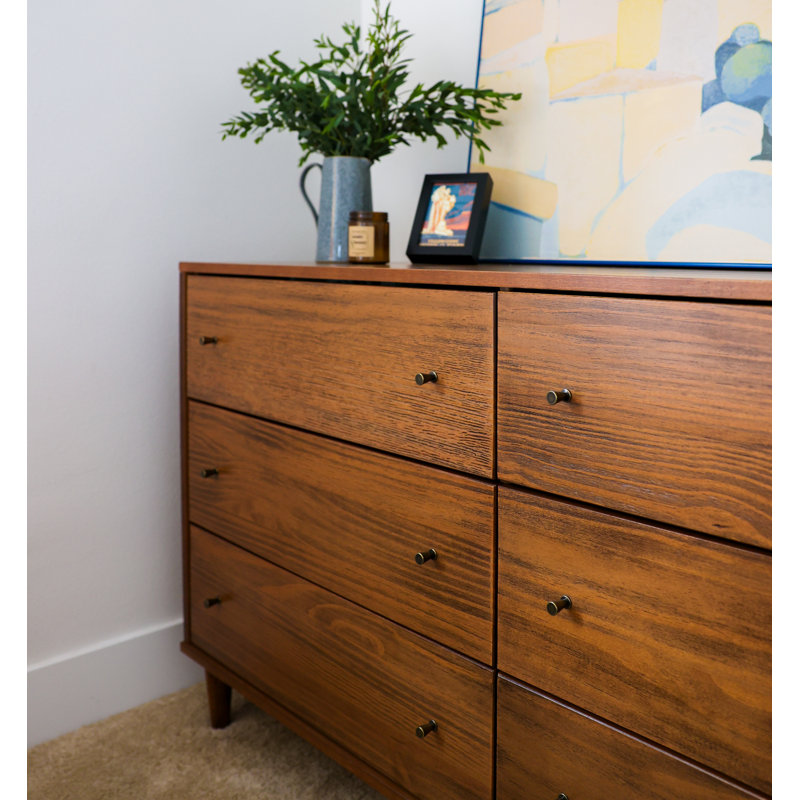 Grain Wood Furniture Mid Century 6-Drawer Dresser Reviews Wayfair - Main Image