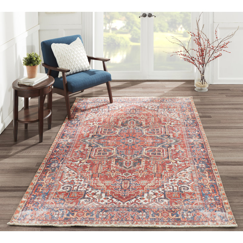 Tapis rouge / bleu Montmorency, Rectangle 4 pi x 6 pi