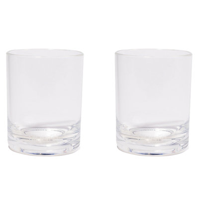 Silipint: Rocks Glasses 12oz: 2 Pack - Crystal Clear -Silicone Cups, Unbreakable