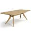 Table de salle à manger rectangulaire extensible en placage de chêne de 78 po à 96 po pour 6 à 8 personnes