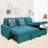 Boukje Flannelette 2-Piece Couch Living Room Sofabed-2101600551
