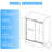 68-72 Inches *76 Inches Frameless Double Sliding Soft-Close Shower Door, 3/8 Inches (10Mm) Thick SGCC Tempered Glass Door, Matte Black-119840437-120612118