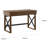 Adjustable Height Solid Wood Solid Wood Computer Desk with Built-In Electrical Outlet-578644365