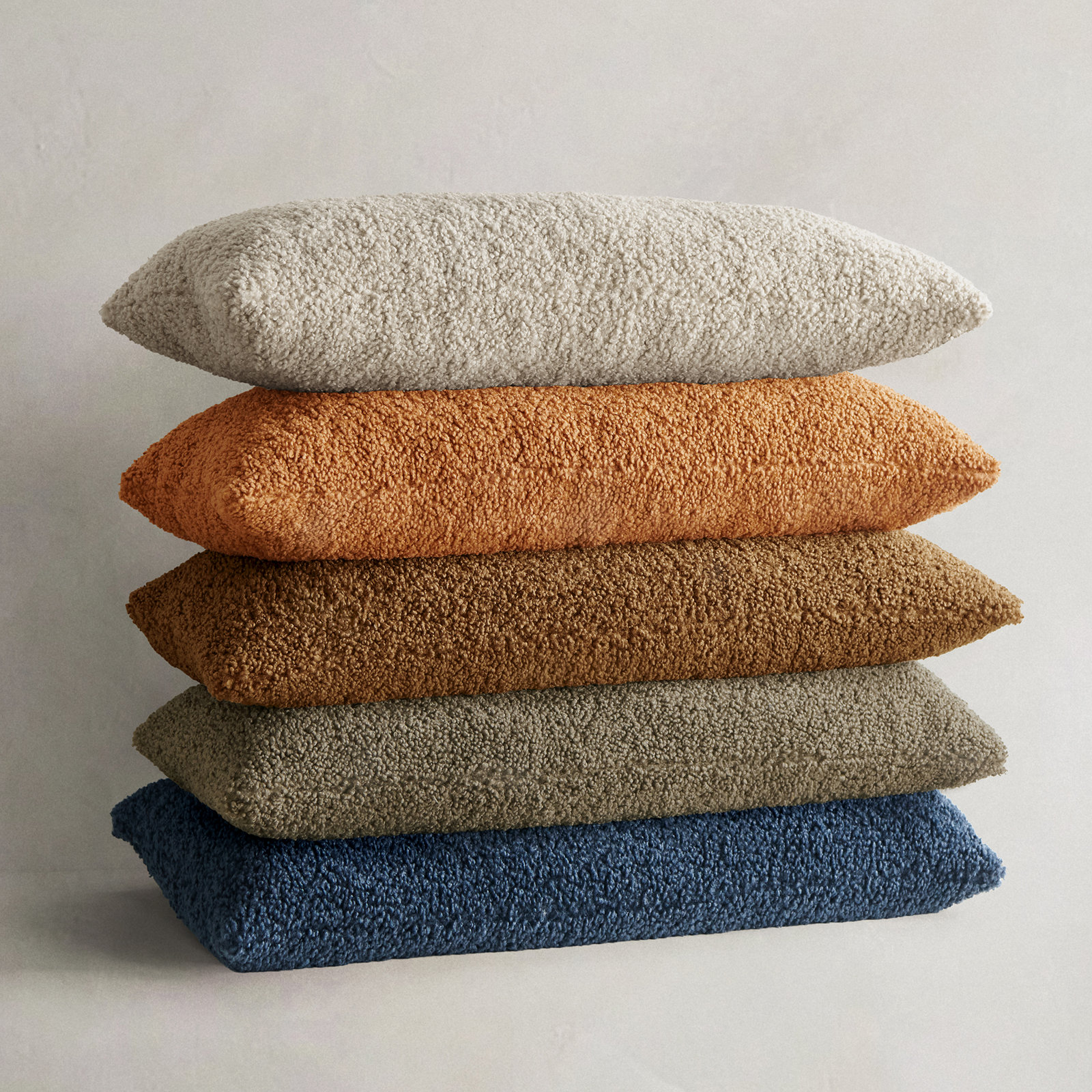 Teddy Soft Plush Textured Boucle Cozy Fluffy Classic Chic Modern Rustic Decorative Pillow, Dark Oak, 14"H x 36"W