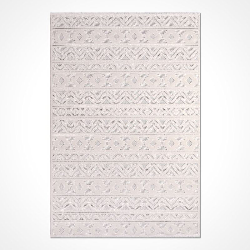 Tapis beige moderne lavable à la machine, Rectangle 2 pi 8 po x 5 pi