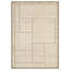  Tapis à motif géométrique lavable - Patchworkk moderne, à poils courts antidérapant, doux, minimaliste et sans perte de poids pour salon, chambre à coucher, salle à manger, chambre de bébé, bureau - beige, 9 x 12 pi
