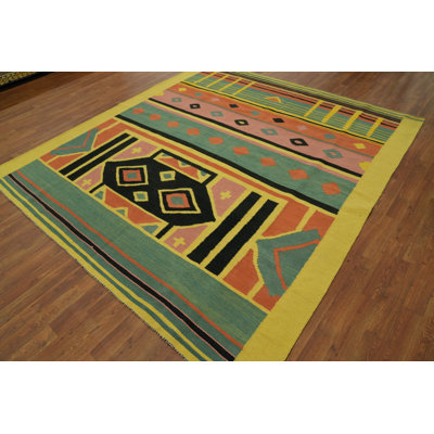 Geometric Kilim Square Area Rug 8x8