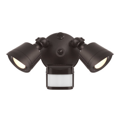 120 Watt 2 - Head LED Hardwired Outdoor Security Flood Light with Motion Sensor
