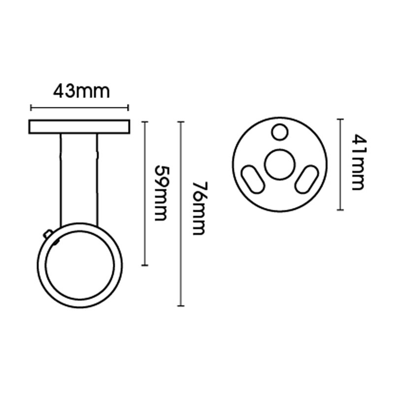 2.8cm Mounting Bracket, Chrome