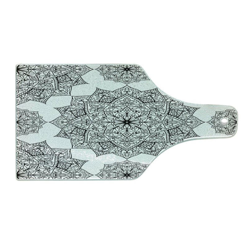 Planche à découper en verre trempé noir Ambesonne