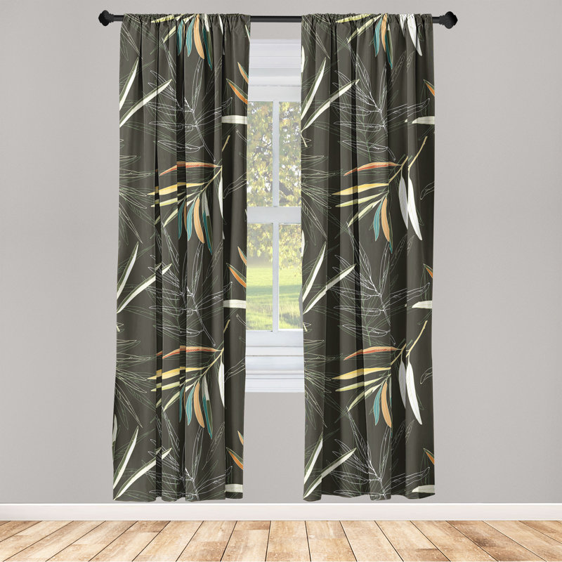 Semi Sheer Curtain Pair, 95" W x 56" L