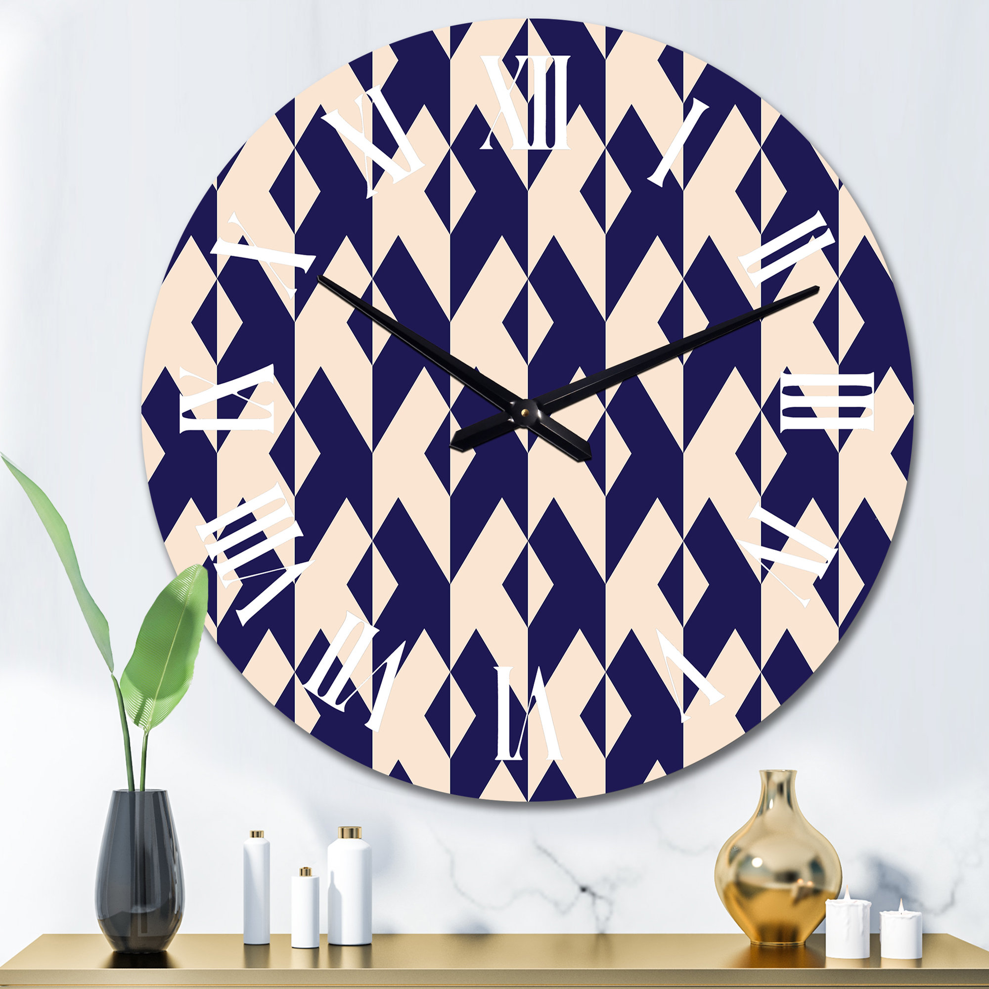 Curated visual reference: Visual Reference: East Urban Home Pink And Black Triangular Geometrics