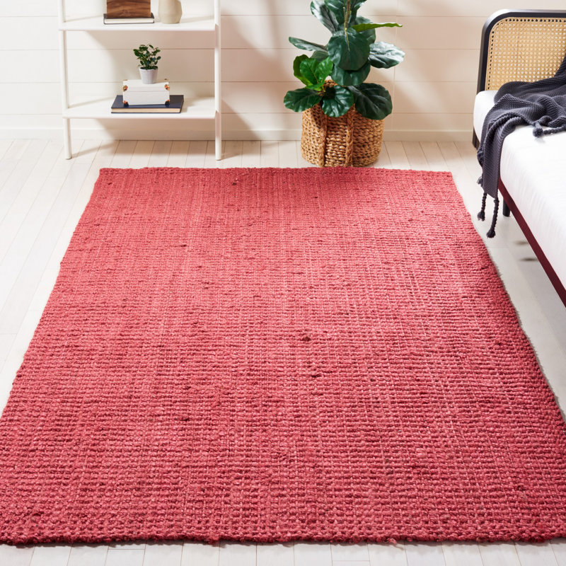 Tapis en jute tissé à la main en fibre naturelle Weatherhill, Rectangle 5 pi x 8 pi