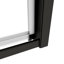 Porte de douche à cadre pivotant en noir mat - largeur 44 à 48 po, hauteur de 71 po, verre trempé de 1/4 po, poignée en acier inoxydable, fermeture magnétique, boîtier de fuite W, H, conception de fuite-124069871