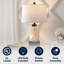 Lampe de table rectangulaire en métal 23 pi avec base veilleuse Prospe-132816150