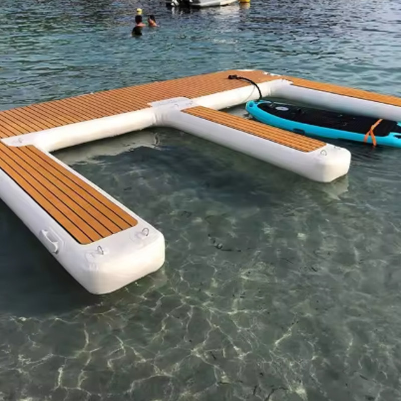 Plateforme de ponton gonflable en forme de E pour ponton de jet ski
