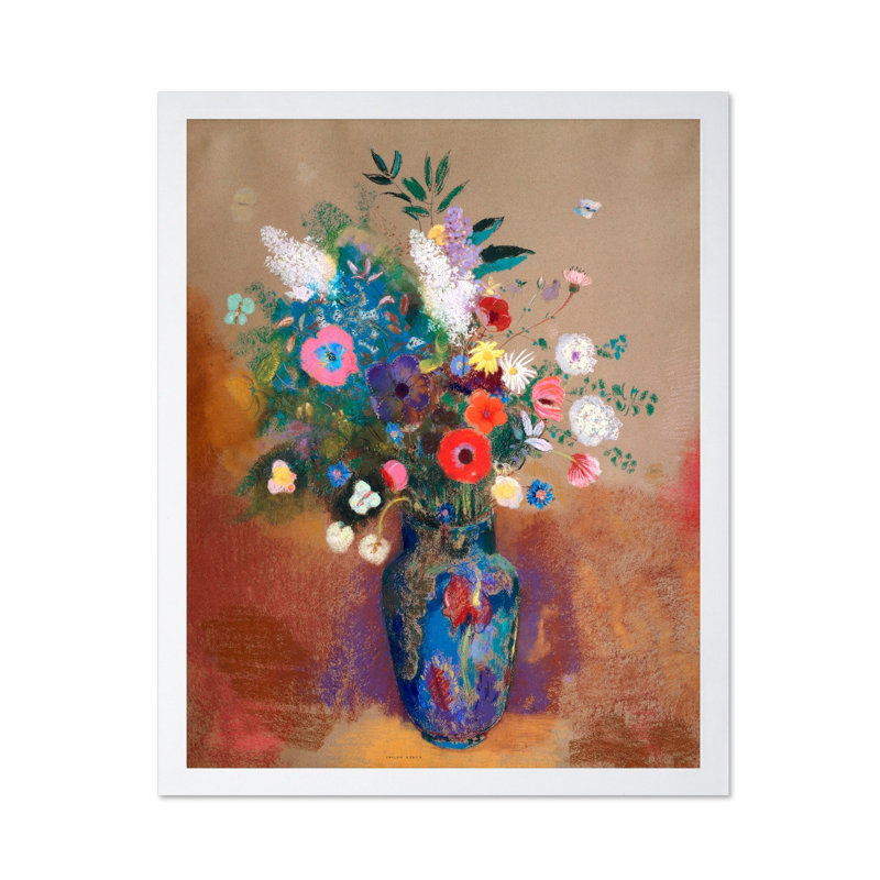 Bouquet de fleurs n ° 1, Poster, White Framed, 11"H x 14"W