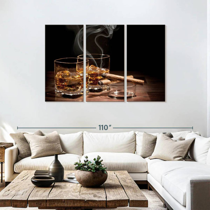 Cigares Yarlin avec whisky, H 48 po x l 74 po