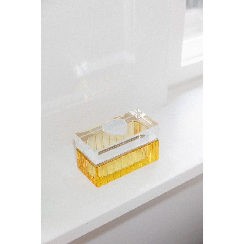 White Heart Crystal Jewelry Box