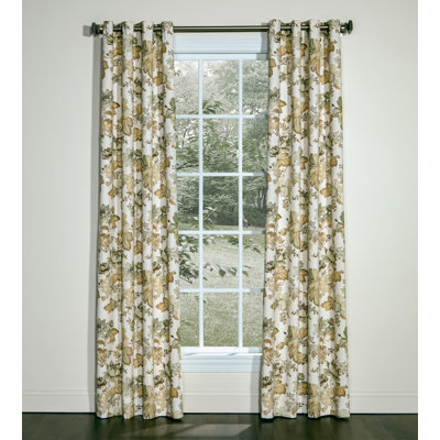 Pontoise Traditional Cotton Floral Grommet Panels