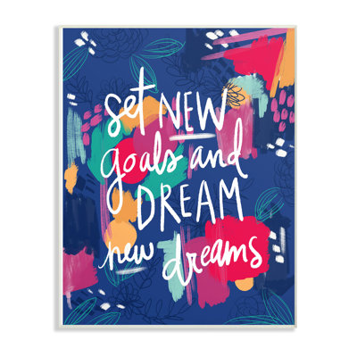 «New Goals Painted Inspirational» par Pen + Paint - reproduction d'art textuel sur toile